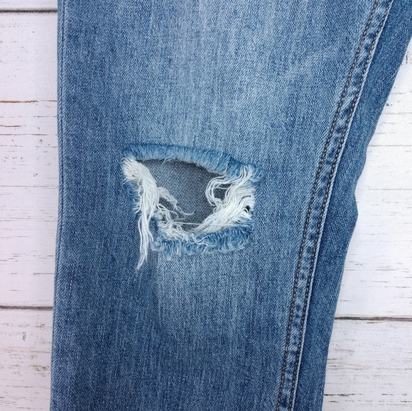 Pilcro The Heritage Boyfriend Straight Leg Denim Blue Jeans - Picture 11 of 14